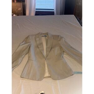 Antonio Melani NWT Size 10 Seersucker Jacket Beige White New with Tags